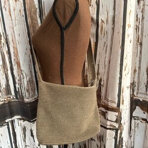 The Sak brown crochet design shoulder bag
